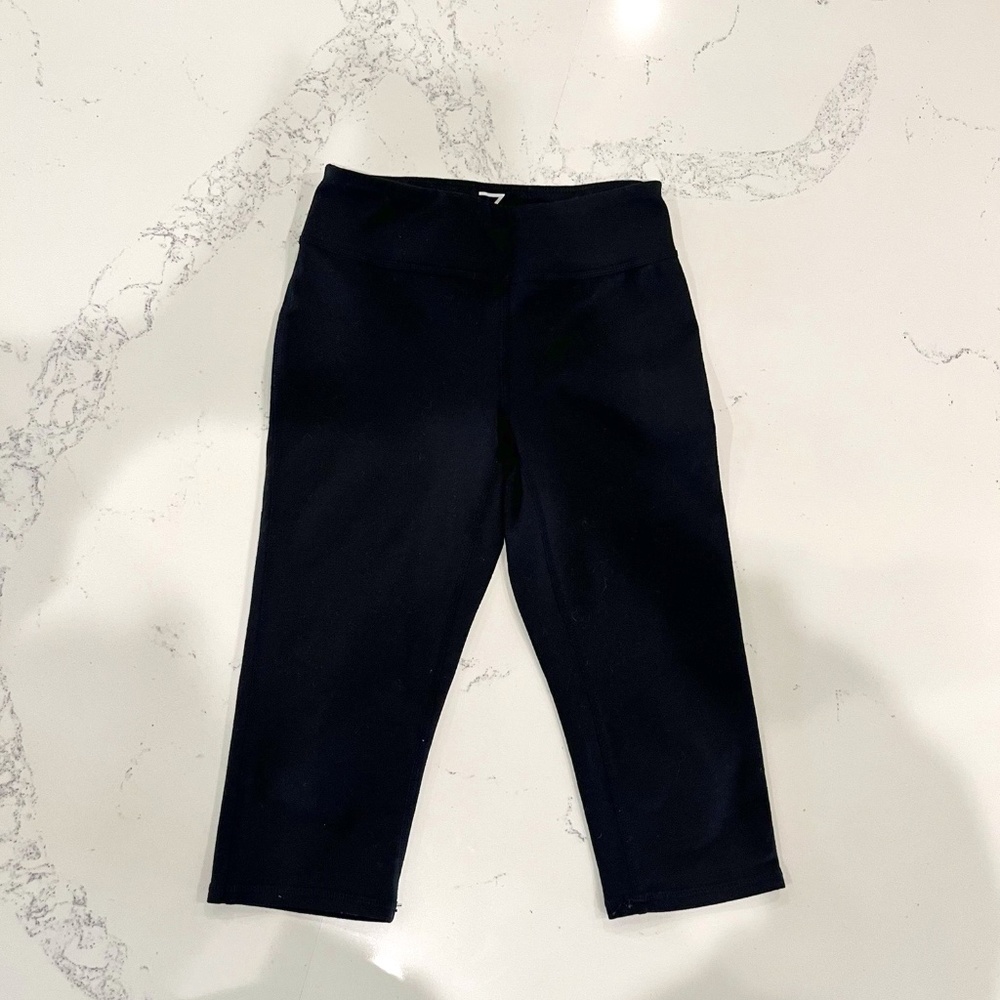 Black Z by Zella Girl Cropped Leggings, Size S (7/8)